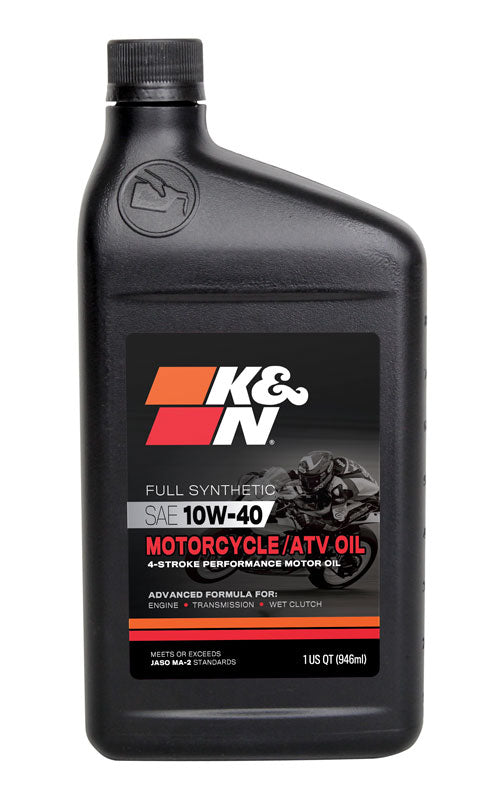 K&N Oil 10W40 Full Synthetic Motorcycle/ATV Motor Oil 108062