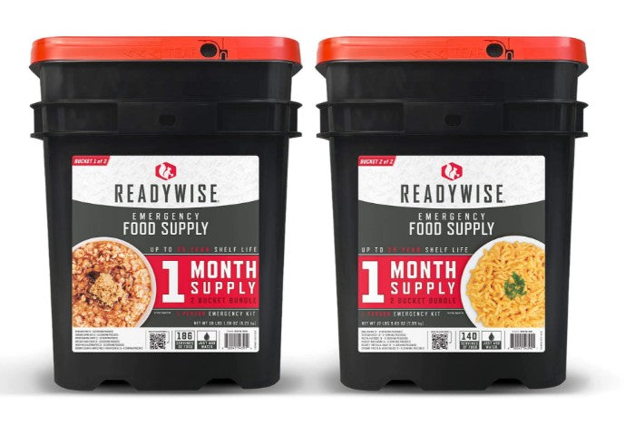 Readywise 1 Month Food Supply – 326 Servings – 2 Buckets