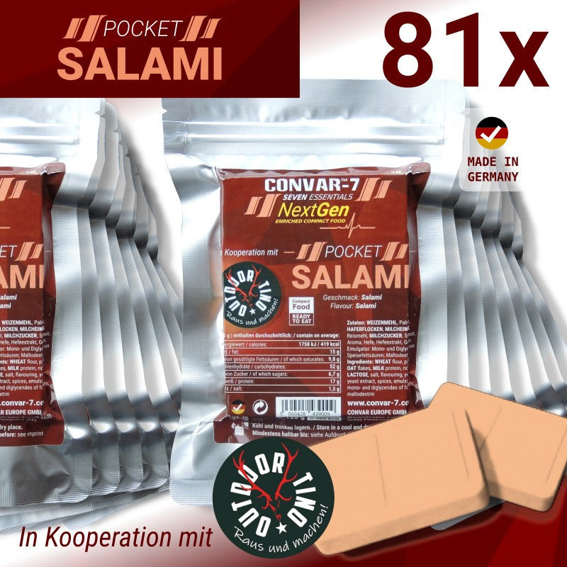 CONVAR-7 NextGen Energy Bar - Pocket Salami (81 Pieces per Box)