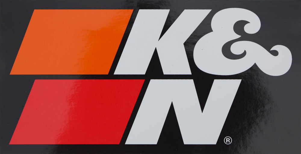 K&N Decal; 10-3/8" X 5-3/8" K&N Logo White 89-11690