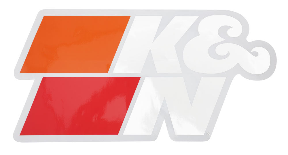 K&N Decal; Die Cut, 21-3/4" X 11-1/32" K&N Logo White 89-11697