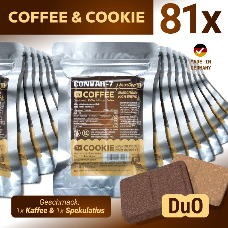 CONVAR-7 NextGen Energy Bar - Cookie & Coffee (81 Pieces per Box)