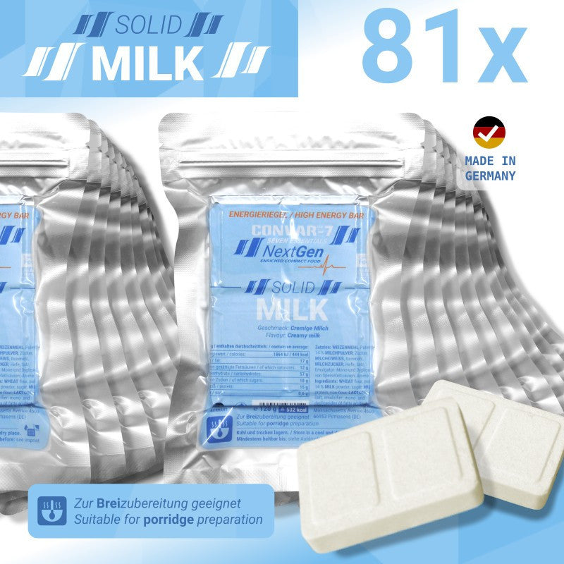 CONVAR-7 NextGen Energy Bar - Solid Milk (81 Pieces per Box)