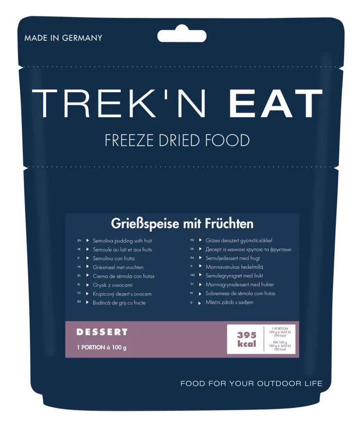TREK'N EAT Semolina pudding with fruits