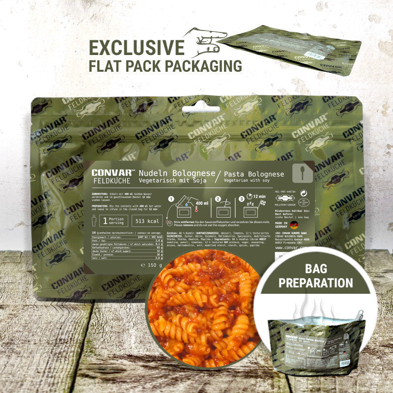 CONVAR Feldkuche Pasta Bolognese (12 Pieces per Box)
