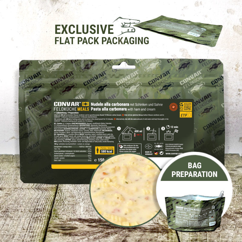 CONVAR Feldkuche Pasta Alla Carbonara (12 Pieces per Box)