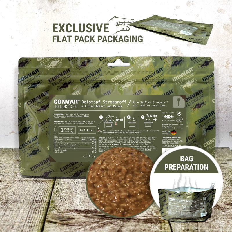 CONVAR Feldkuche Rice Skillet Stroganoff (12 Pieces per Box)