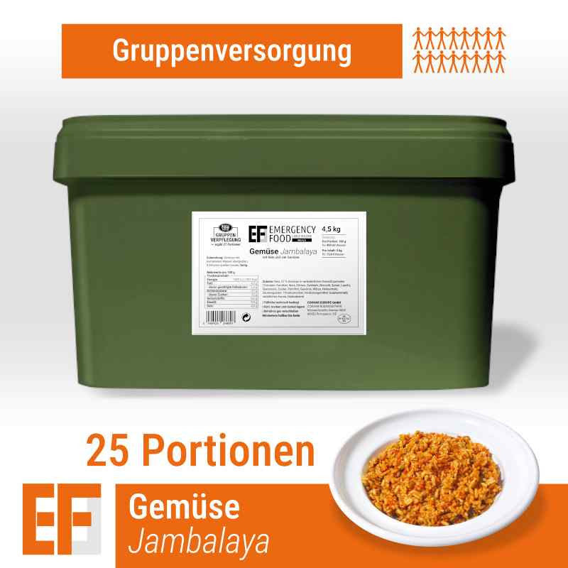 CONVAR EF MEALS Vegetable Jambalaya (25 Portions per Bucket)