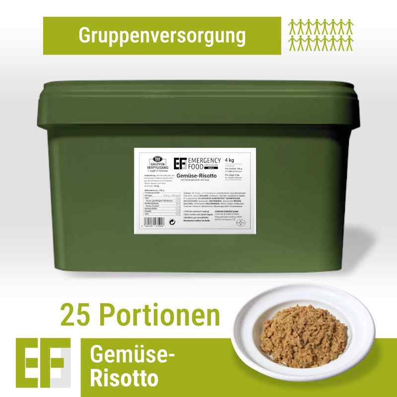 CONVAR EF MEALS Vegetable Risotto (25 Portions per Bucket)