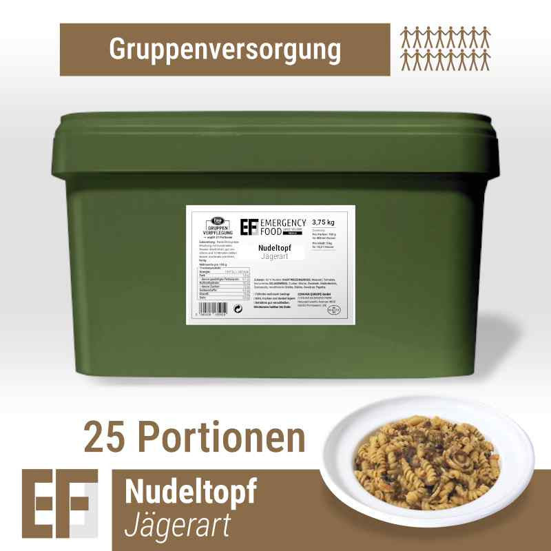 CONVAR EF MEALS Noodle pot hunter style with beef and mushrooms (25 Portions per Bucket)