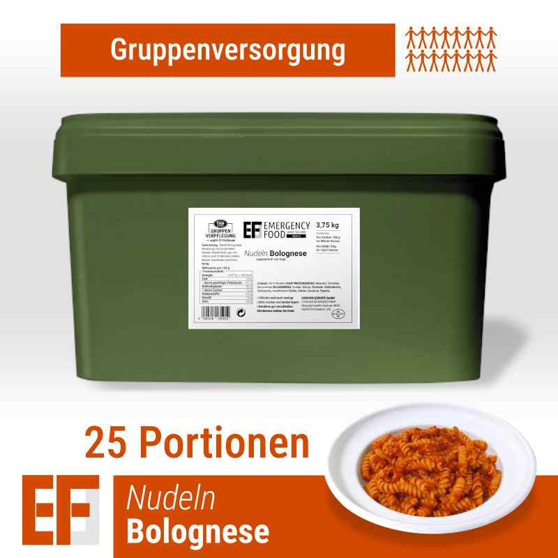 CONVAR EF MEALS Pasta Bolognese (25 Portions per Bucket)