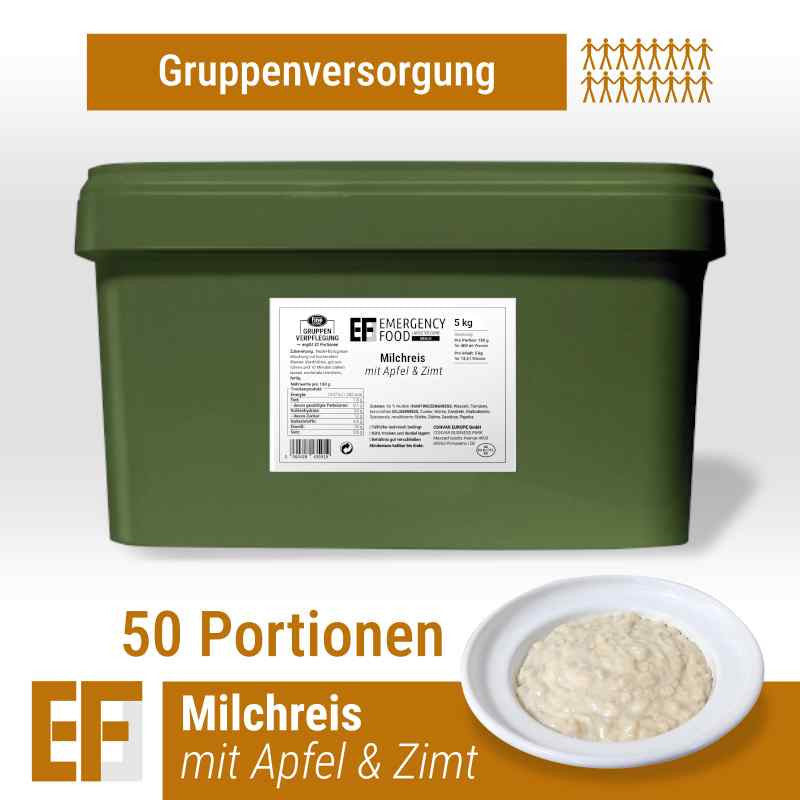 CONVAR EF MEALS Rice pudding (50 Portions per Bucket)