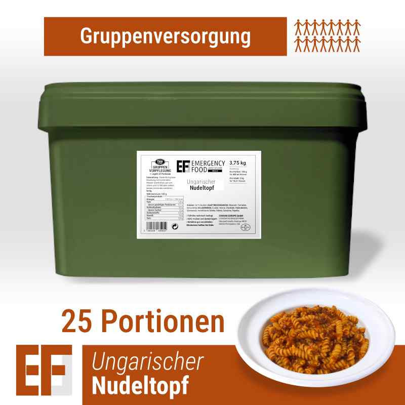 CONVAR EF MEALS Hungarian pot with beef and noodles (25 Portions per Bucket)
